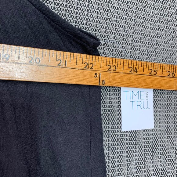 Time And Tru Womens Size XL Black Scoop Neck Mid-Length Sleeveless Dress - Picture 7 of 8